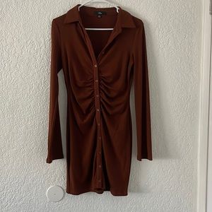 Lulus ruched mini dress